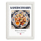 Kaiserschmarrn – Austrian Dessert Dish, Bistro Poster, placed in minimal white frame