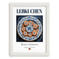 Lebkuchen – German Dessert Dish, Bistro Painting, placed in minimal white frame