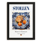 Stollen – German Dessert Dish, Fine Dining Restaurant Wall Decor, in sleek black frame