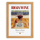 Rioja wine – Spanish Red Wine, Tasting Room Poster, set in oak frame