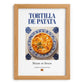Tortilla de patata – Spanish Dish, Bistro Poster, set in oak frame