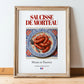 Saucisse de Morteau – French Meat Dish, Fine Dining Restaurant Poster, in wooden frame leaning on the floor