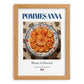 Pommes Anna – French Dish, Café Wall Decor, set in oak frame