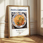 Pasta carbonara – Italian Pasta, Trattoria Wall Art