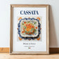 Cassata – Italian Dessert Dish, Restaurant Poster, in wooden frame leaning on the floor
