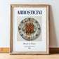 Arrosticini – Italian Meat Dish, Restaurant Poster, in wooden frame leaning on the floor