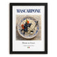 Mascarpone – Italian Cheese Dish, Bistro Wall Art, in sleek black frame