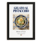 Gelato al pistacchio – Italian Dessert Dish, Brasserie Print, in sleek black frame