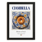 Ciambella – Italian Dessert Dish, Farmhouse Kitchen Wall Art, in sleek black frame