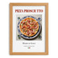 Pizza prosciutto – Italian Pizza, Trattoria Painting, set in oak frame