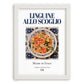 Linguine allo scoglio – Italian Pasta, Ristorante Illustration, placed in minimal white frame