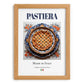 Pastiera – Italian Dessert Dish, Restaurant Illustration, set in oak frame