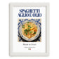 Spaghetti aglio e olio – Italian Pasta, Trattoria Art, placed in minimal white frame