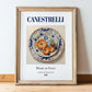 Canestrelli – Italian Dessert Dish, Tavern Painting, in wooden frame leaning on the floor