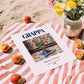 Grappa – Italian Spirit Drink, Jazz Bar Print, unframed on coastal sand