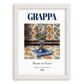 Grappa – Italian Spirit Drink, Jazz Bar Print, placed in minimal white frame