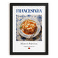 Francesinha – Portuguese Dish, Food Bar Print, in sleek black frame