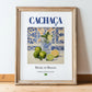 Cachaça – Brazilian Spirit Drink, Sky Bar Wall Art, in wooden frame leaning on the floor