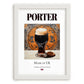 Porter – English Beer, Taproom Poster, placed in minimal white frame