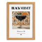 Black Velvet – English Cocktail Drink, Cocktail Lounge Wall Decor, set in oak frame