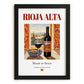 Rioja Alta – Spanish Red Wine, Bodega Poster, in sleek black frame
