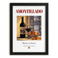 Amontillado – Spanish Dessert Wine, Wine Bar Poster, in sleek black frame