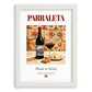 Parraleta – Spanish Red Wine, Enoteca Art, placed in minimal white frame