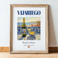 Vijariego – Spanish White Wine, Vinoteca Wall Art, in wooden frame leaning on the floor