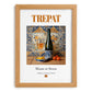 Trepat – Spanish Red Wine, Vineyard Terrace Print, set in oak frame
