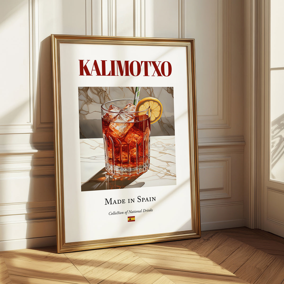 Kalimotxo – Spanish Cocktail Drink, Speakeasy Illustration