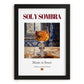 Sol y Sombra – Spanish Cocktail Drink, Cocktail Lounge Wall Art, in sleek black frame