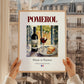Pomerol – French Red Wine, Wine Bar Print, styled in a charming Paris street view