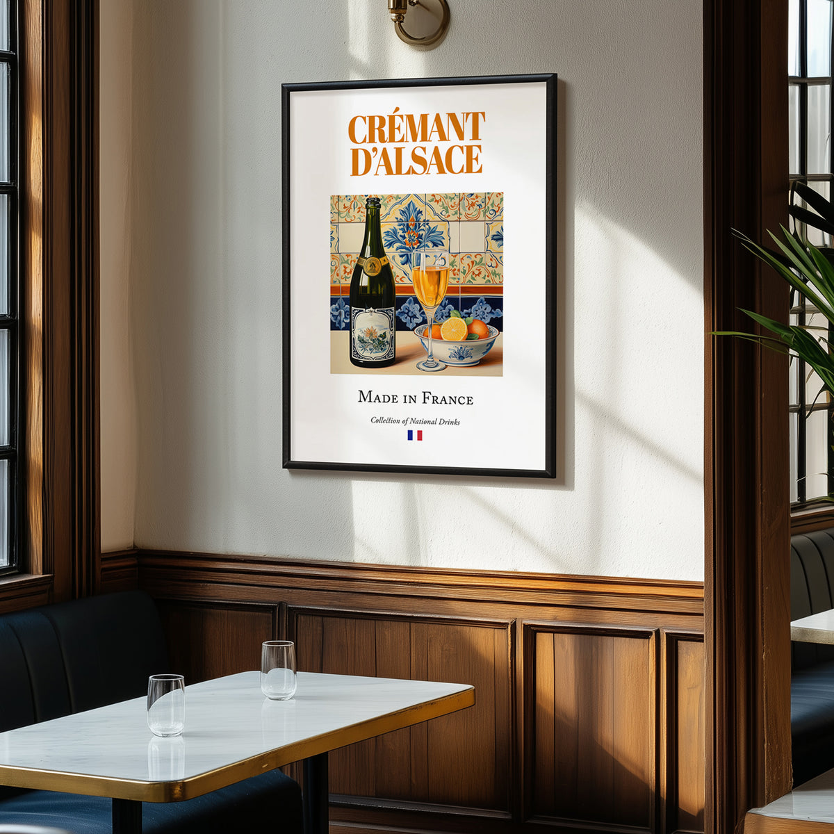 Crémant d'Alsace – French Sparkling Wine, Bodega Print, clean layout with no caption