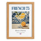 French 75 – French Cocktail Drink, Rooftop Terrace Print, set in oak frame