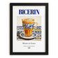 Bicerin – Italian Coffee, Book Café Art, in sleek black frame