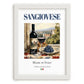 Sangiovese – Italian Red Wine, Vinoteca Print, placed in minimal white frame