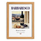 Barbaresco – Italian Red Wine, Tasting Room Print, set in oak frame
