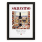 Sagrantino – Italian Red Wine, Wine Bar Wall Art, in sleek black frame