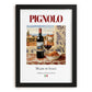 Pignolo – Italian Red Wine, Tasting Room Print, in sleek black frame