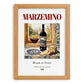 Marzemino – Italian Red Wine, Vinoteca Print, set in oak frame