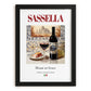 Sassella – Italian Red Wine, Vinoteca Still Life, in sleek black frame