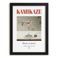 Kamikaze – Japanese Cocktail Drink, Beach Bar Print, in sleek black frame