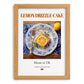 Lemon Drizzle Cake – English Dessert Dish, Brasserie Wall Art, set in oak frame