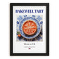 Bakewell Tart – English Dessert Dish, Farmhouse Kitchen Wall Art, in sleek black frame