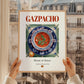 Gazpacho – Spanish Soup Dish, Tavern Poster, styled in a charming Paris street view