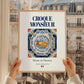 Croque Monsieur – French Snack Dish, Brasserie Poster, styled in a charming Paris street view