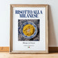 Risotto alla Milanese – Italian Dish, Café Wall Art, in wooden frame leaning on the floor