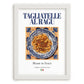 Tagliatelle al Ragu – Italian Pasta, Osteria Print, placed in minimal white frame