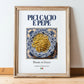 Pici Cacio e Pepe – Italian Pasta, Trattoria Wall Decor, in wooden frame leaning on the floor