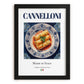 Cannelloni – Italian Pasta, Trattoria Poster, in sleek black frame